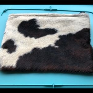 Sew Few cowhide and leather clutch